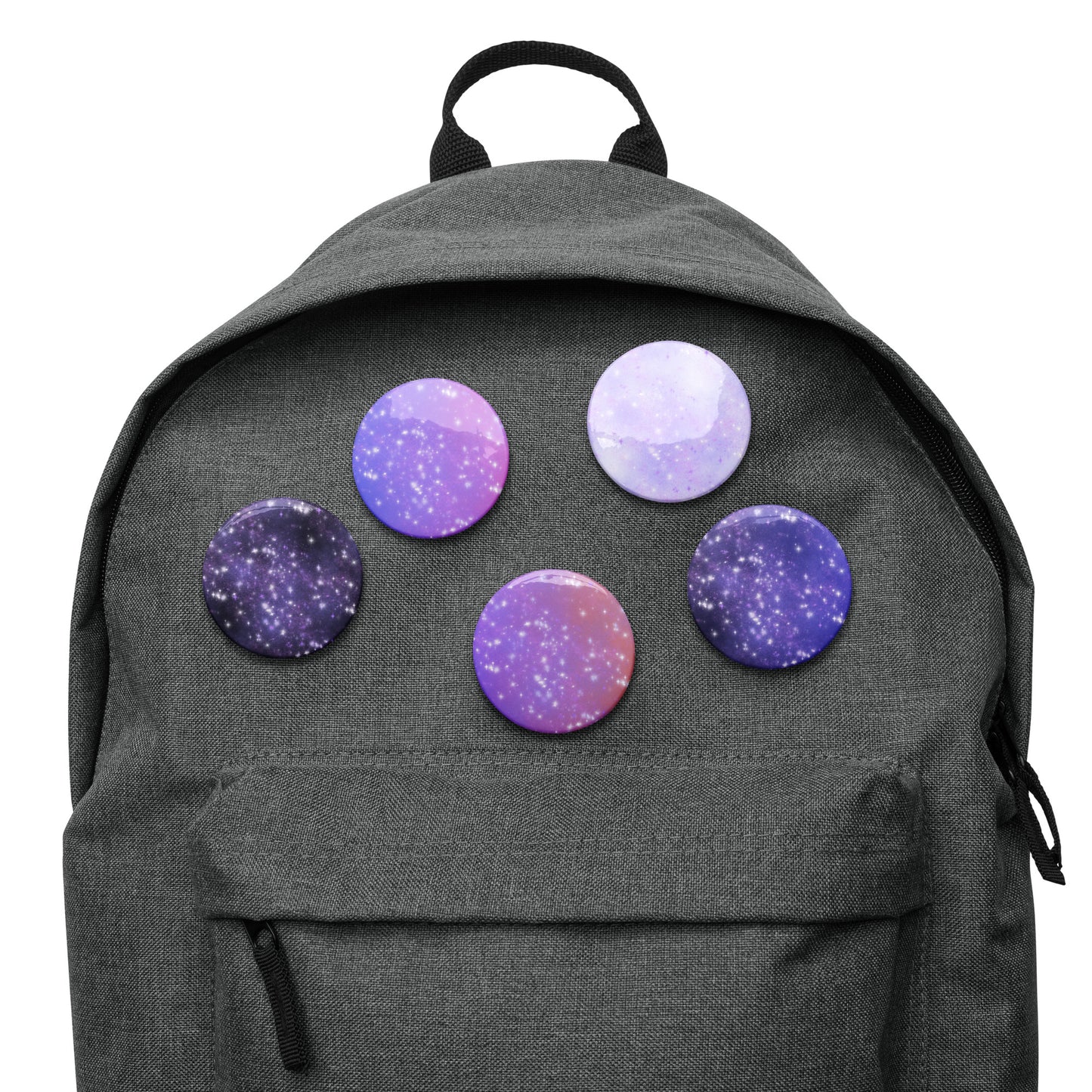 Quest Purple Galaxy Pin Button Set of 5