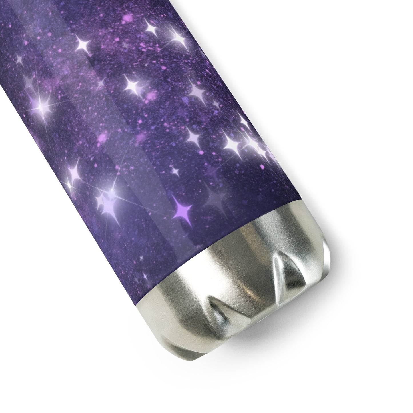 Quest Purple Galaxy Black Stainless Steel Water Bottle