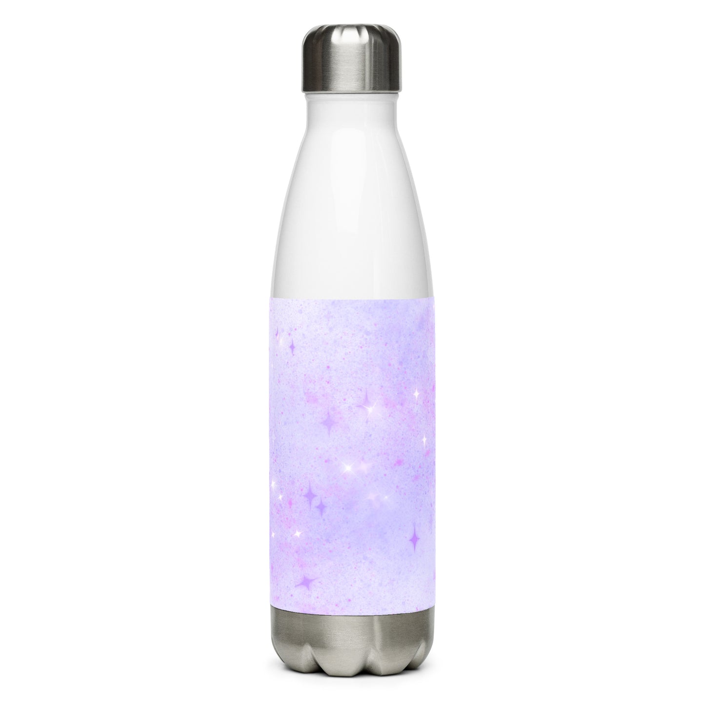 Quest Purple Galaxy White Stainless Steel Water Bottle