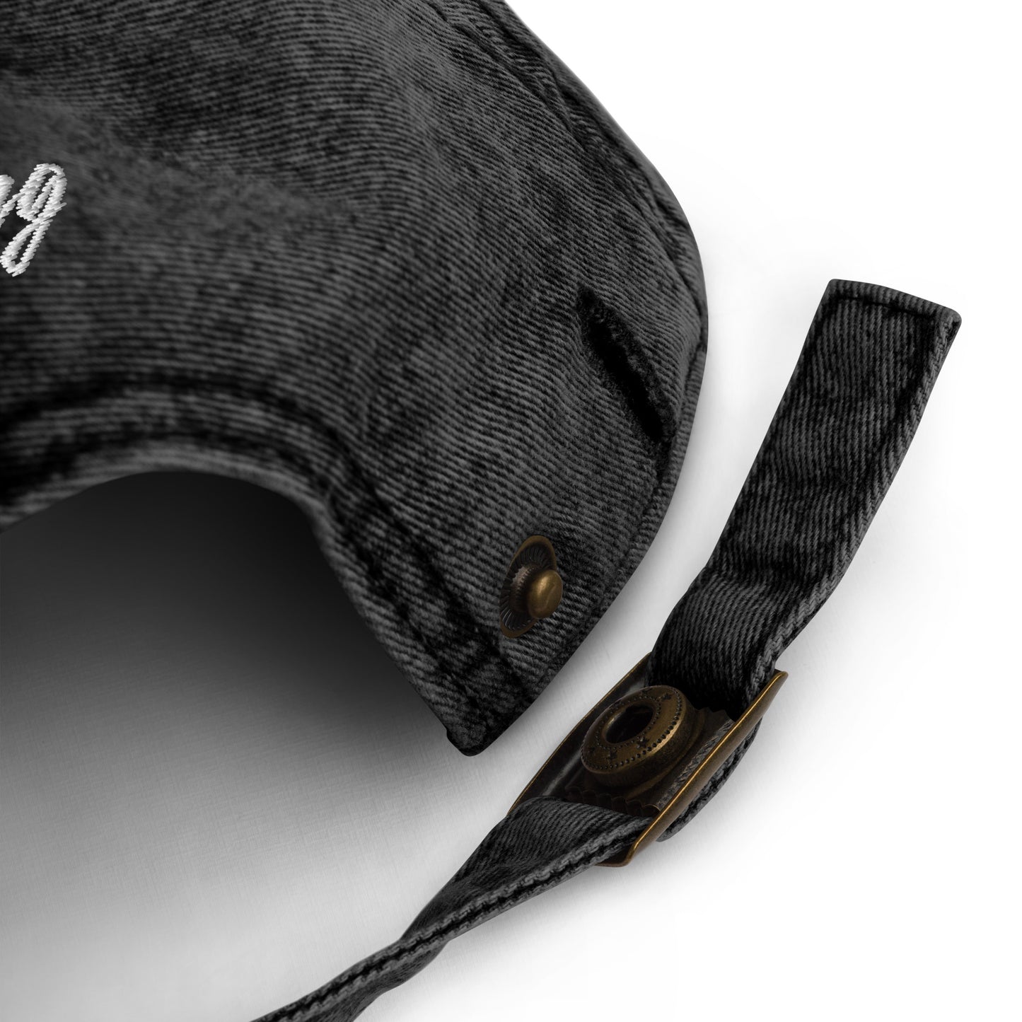 Darling Embroidered Back Cotton Twill Vintage Cap Hat 6 Colors