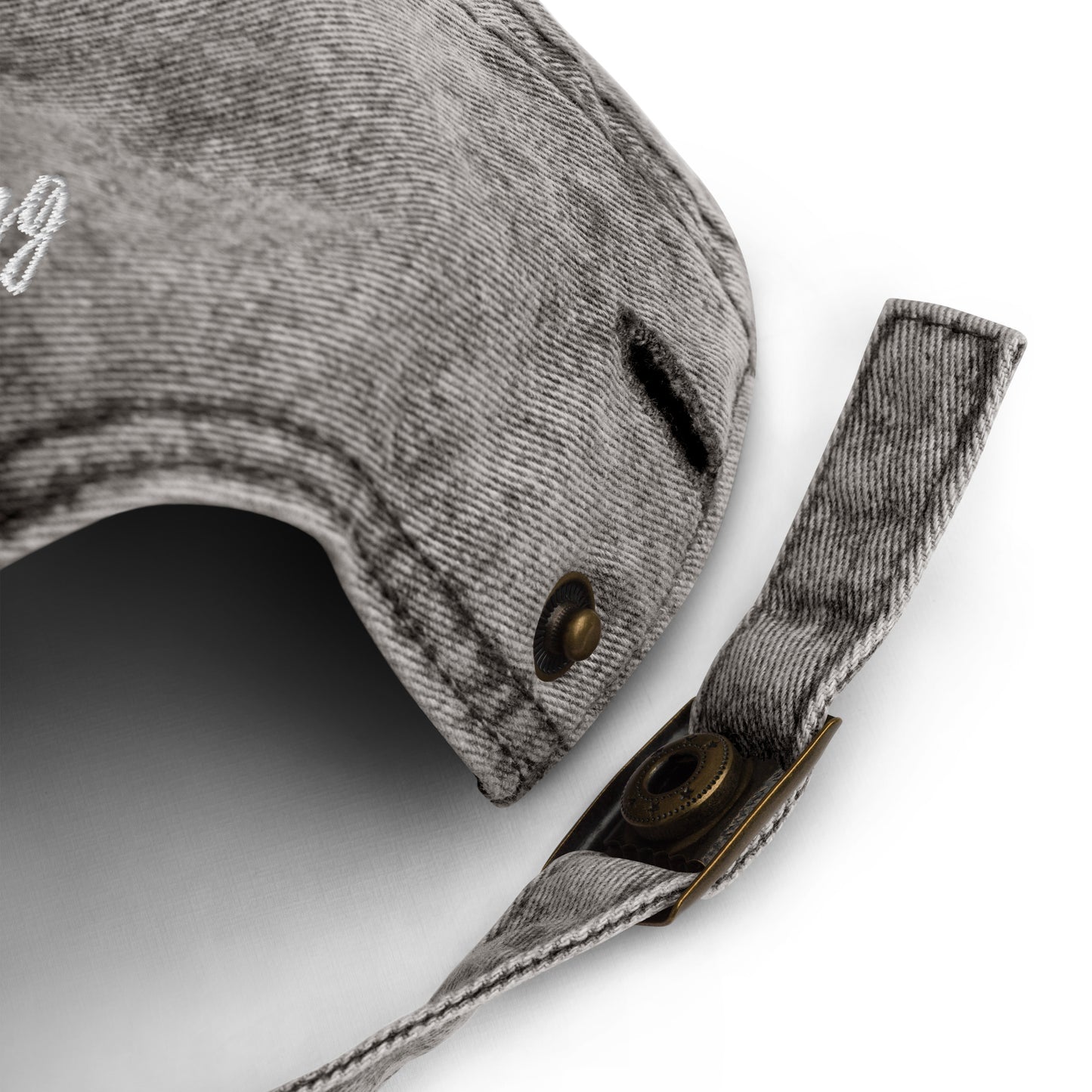 Darling Embroidered Back Cotton Twill Vintage Cap Hat 6 Colors