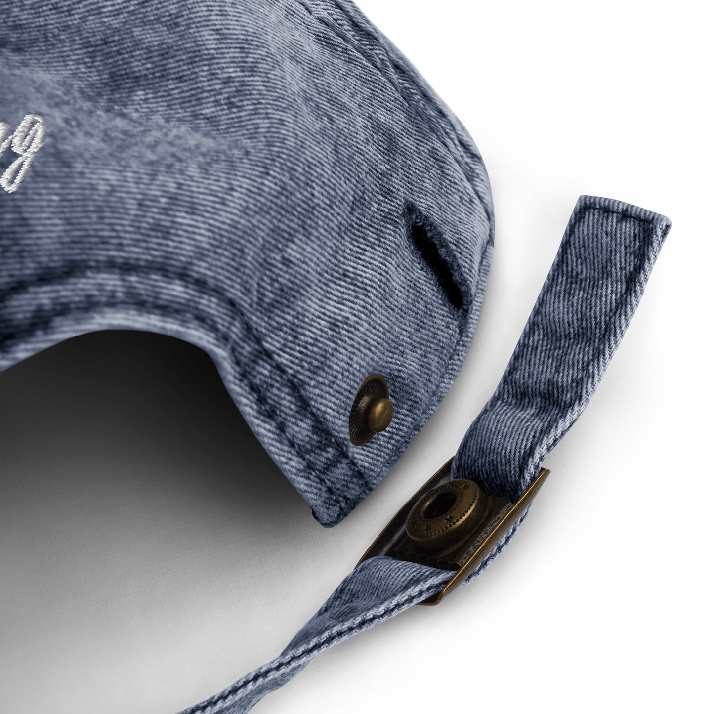 Darling Embroidered Back Cotton Twill Vintage Cap Hat 6 Colors