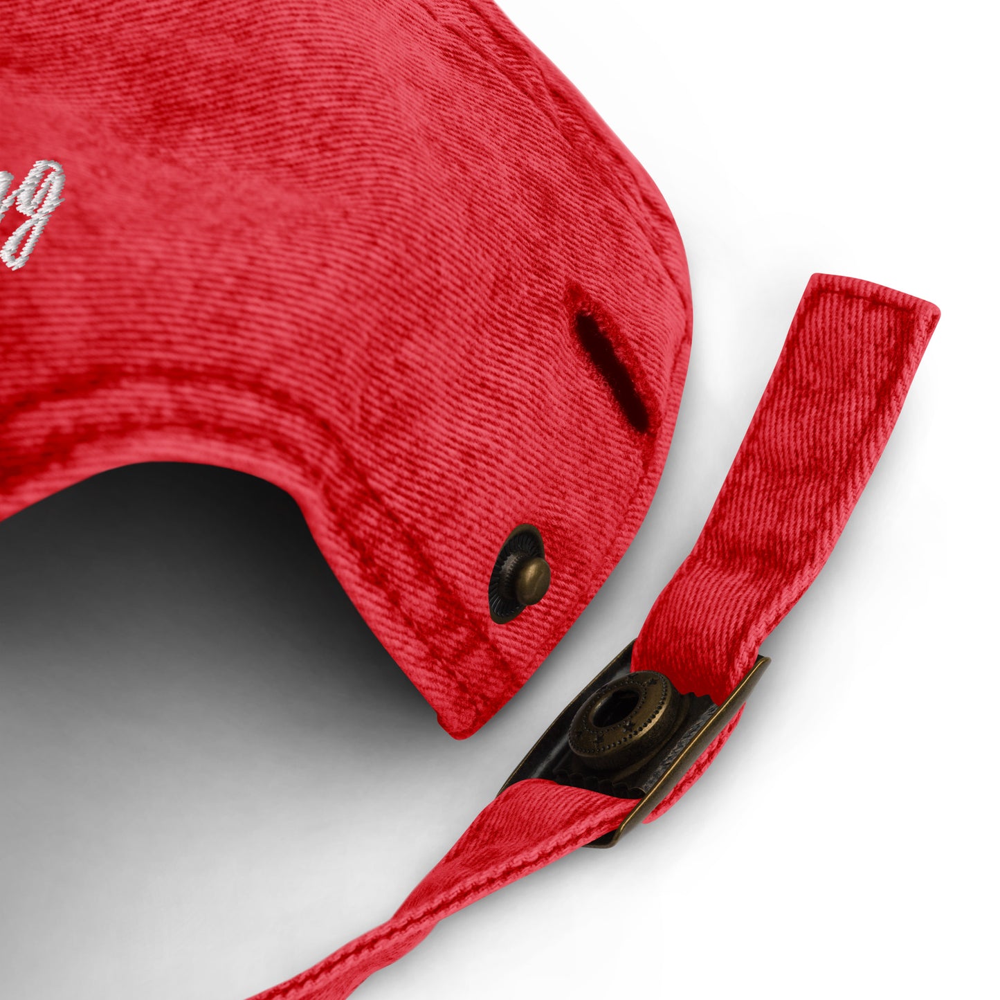 Darling Embroidered Back Cotton Twill Vintage Cap Hat 6 Colors
